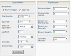 sparrechner und zinsrechner
